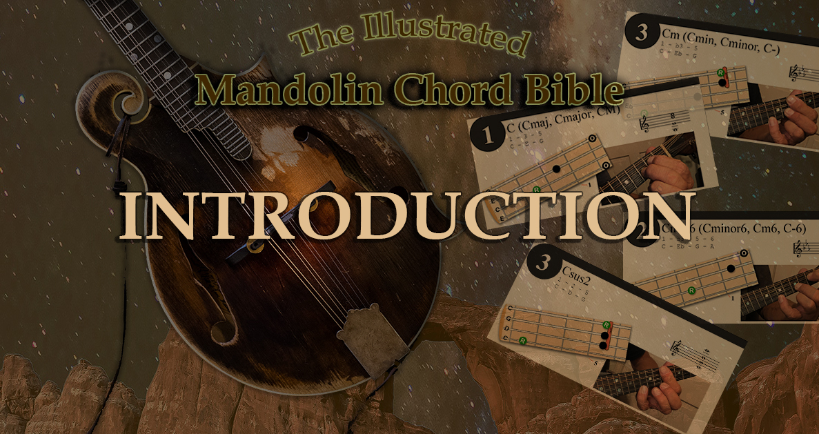 A dark collage of images including Bill Monroe's mandolin, text says introduction